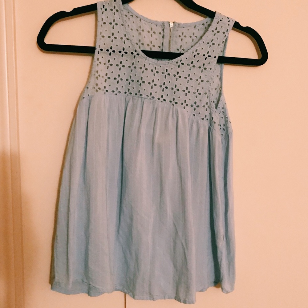 Baby blue blouse